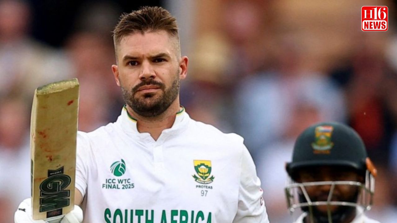 All records that Aiden Markram achieved with classic ton in AUS vs SA WTC final